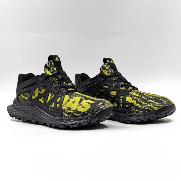 Adidas Men Vigor Black Yellow ACG Trail Hike Bounce Running Sneakers shoes sz 7 - Picture 1 of 11